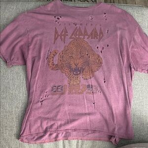 def leppard oversized graphic tee